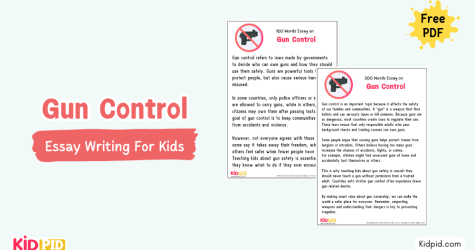 Gun Control : Essay, 10 Pointers & Questions