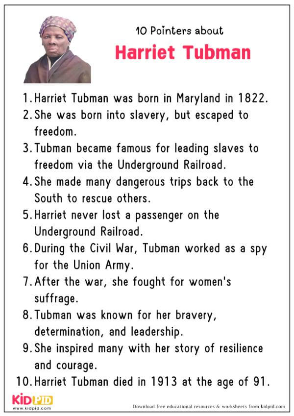 10 Pointers About Harriet Tubman