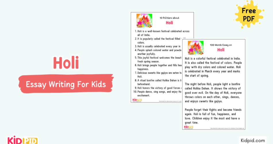 Holi : Essay, 10 Pointers & Questions