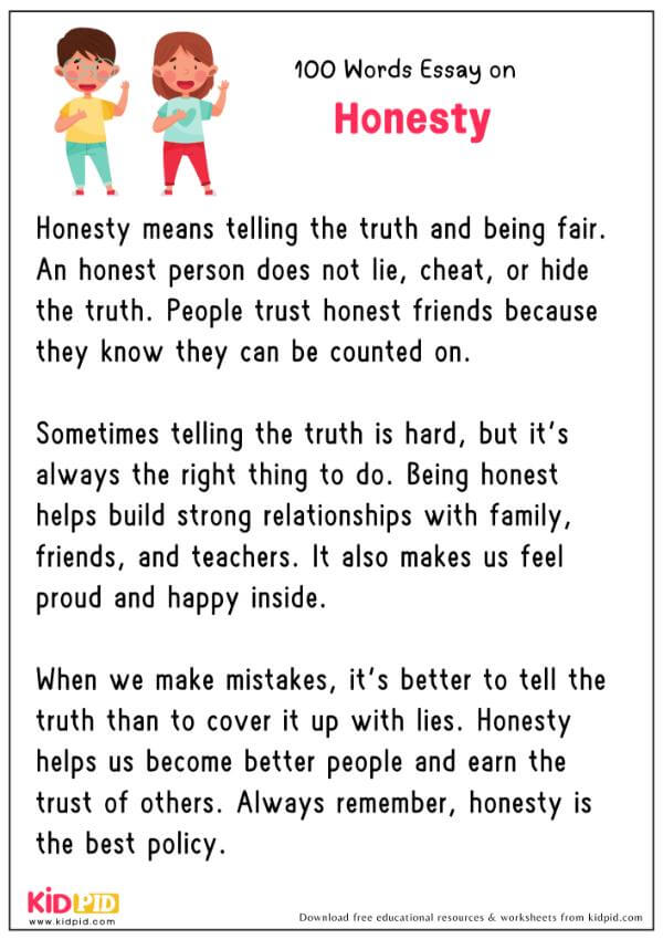 Essay On Honesty in 100 Words