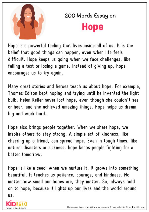 Essay On Hope in 200 Words