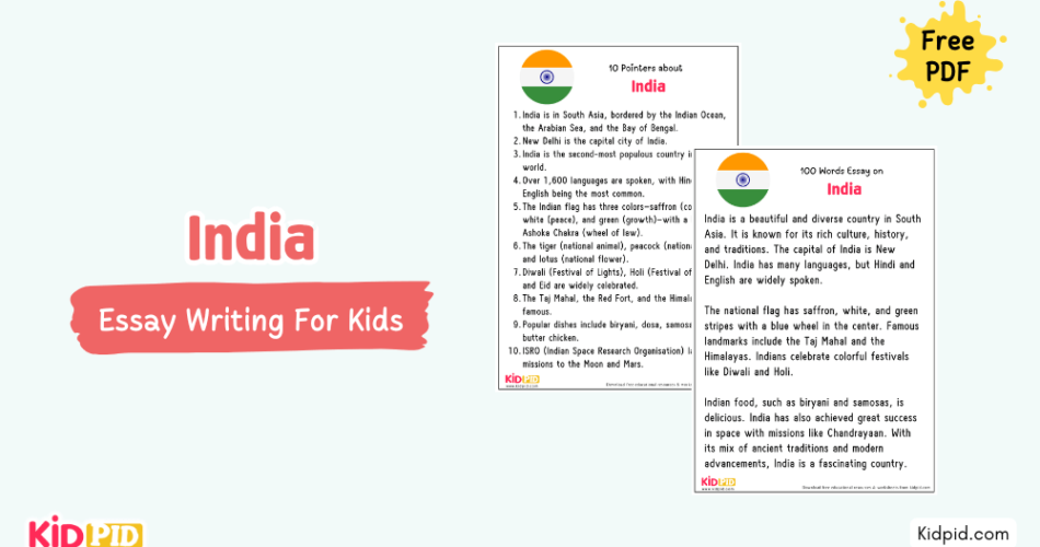 India : Essay, 10 Pointers & Questions