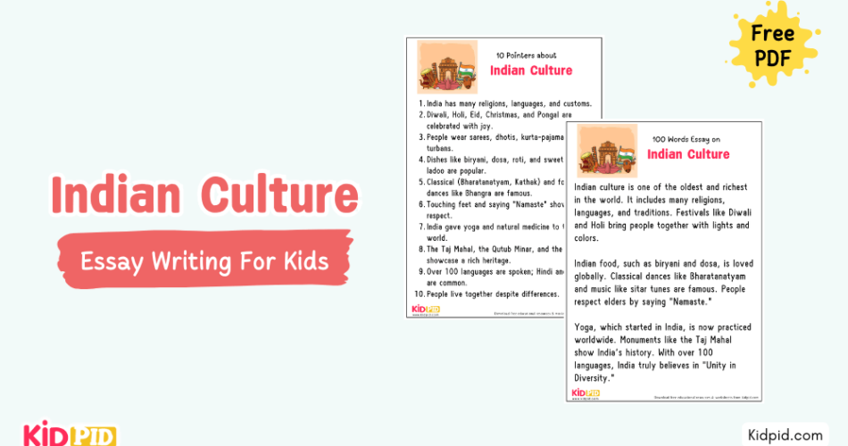 Indian Culture : Essay, 10 Pointers & Questions