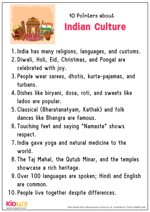 10 Pointers About Indian Culture