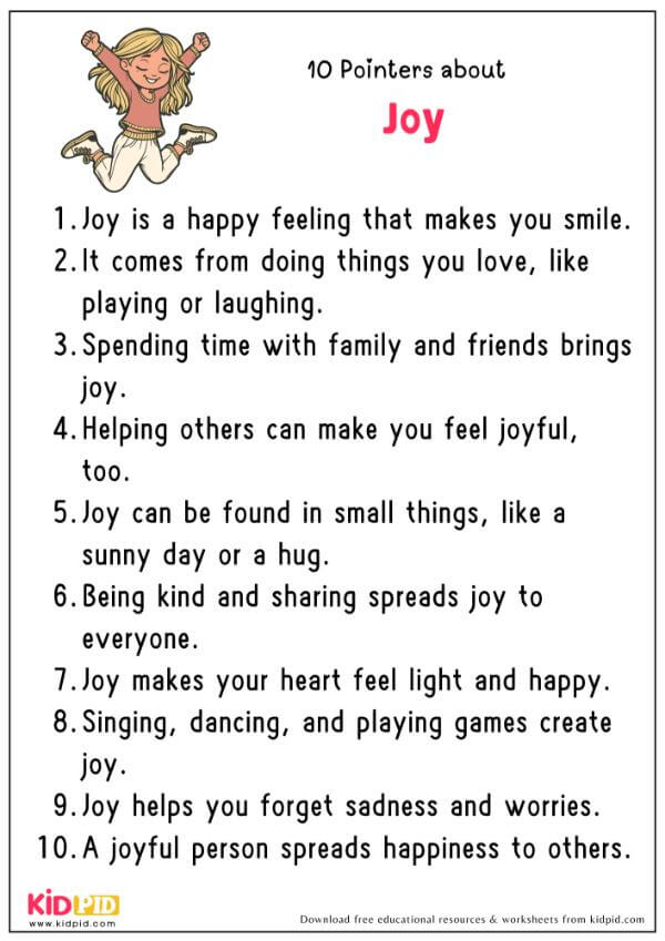 10 Pointers about Joy