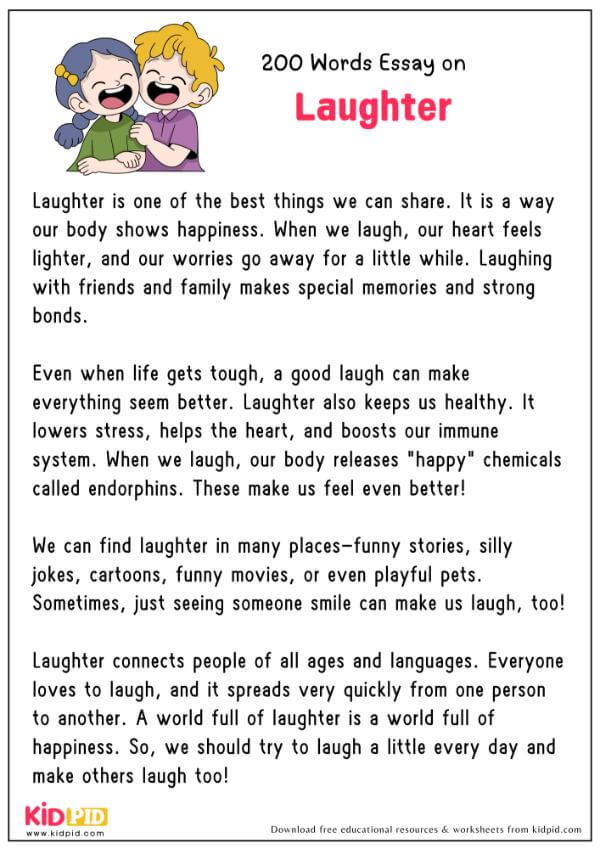 Essay On Laughter in 200 Words