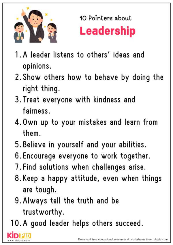 Leadership: Essay, 10 Pointers & Questions