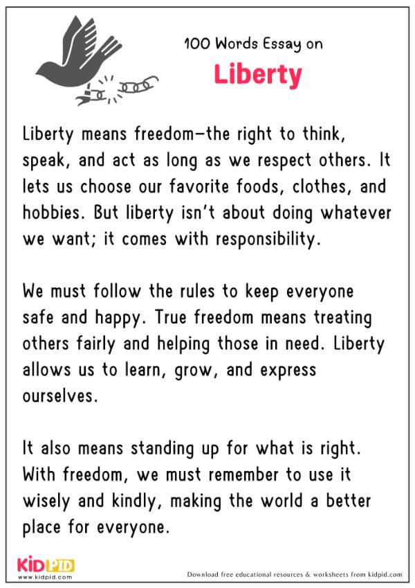 Essay On Liberty in 100 Words