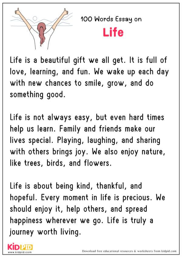 Essay On Life in 100 Words