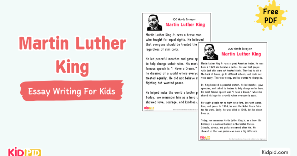 Martin Luther King : Essay, 10 Pointers & Questions