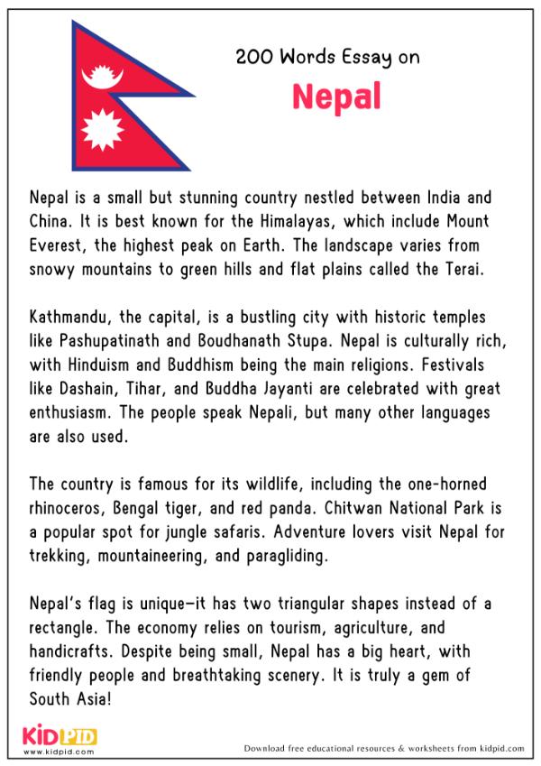 Essay On Nepal in 200 Words