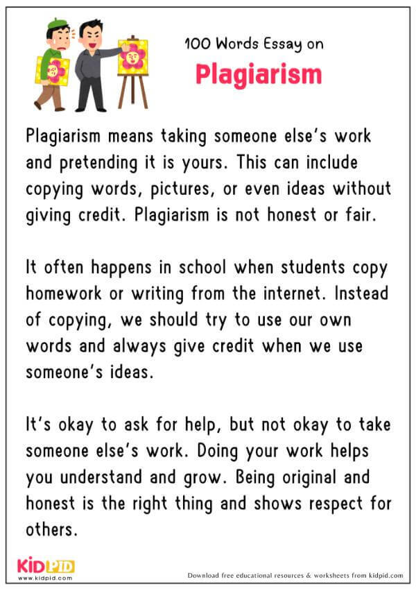 Essay On Plagiarism in 100 Words