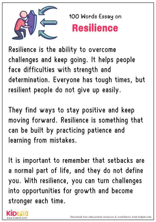 Essay On Resilience in 100 Words