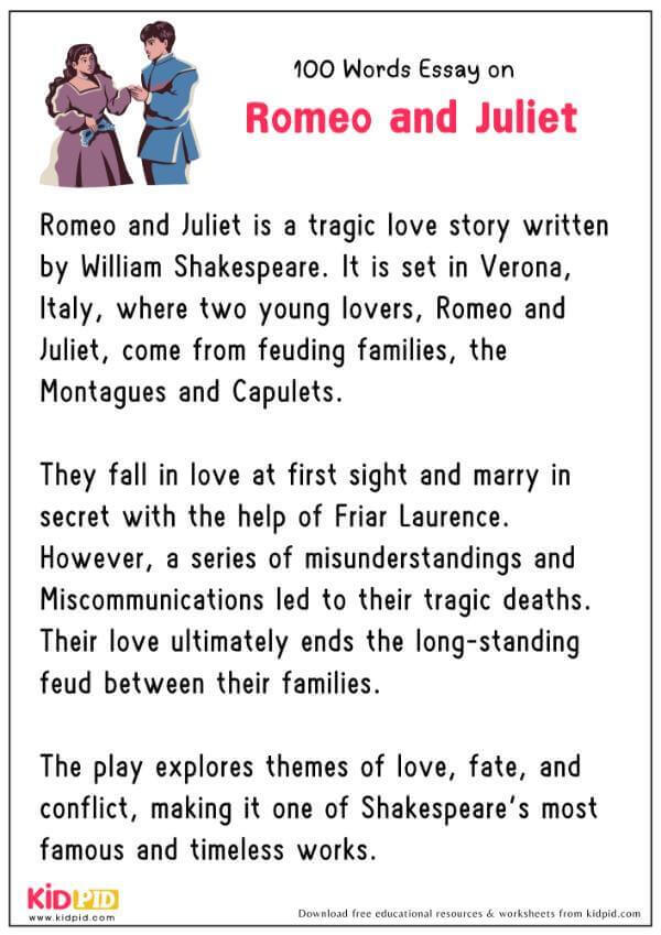 Essay On Romeo and Juliet in 100 Words