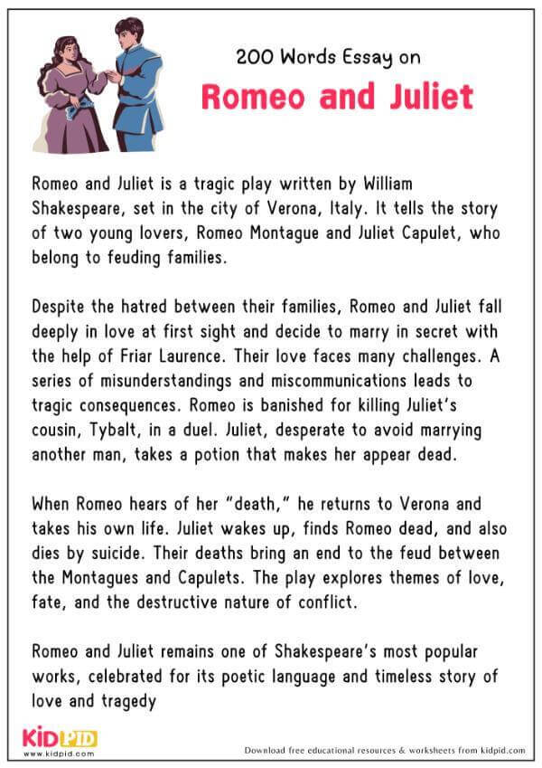 Essay On Romeo and Juliet in 200 Words