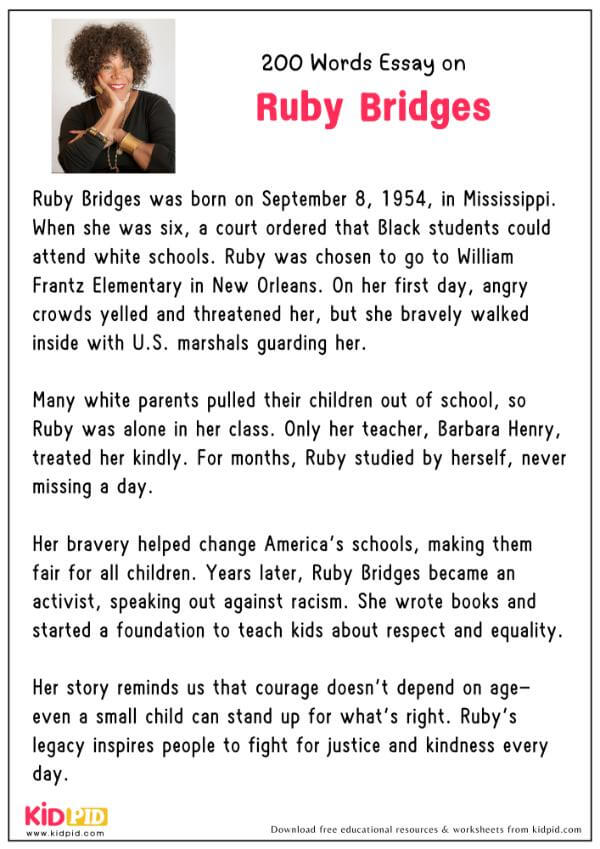 Essay On Ruby Bridges in 200 Words