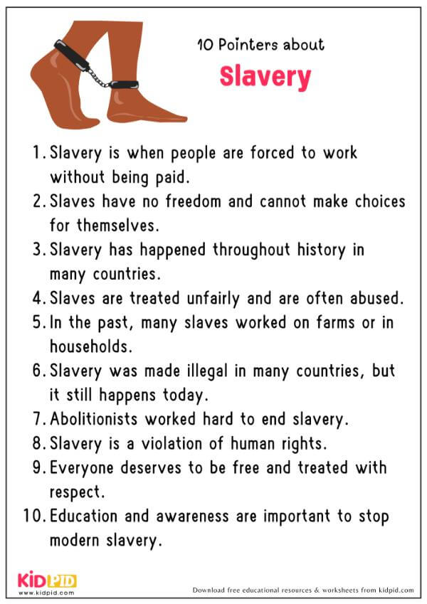 10 Pointers About Slavery