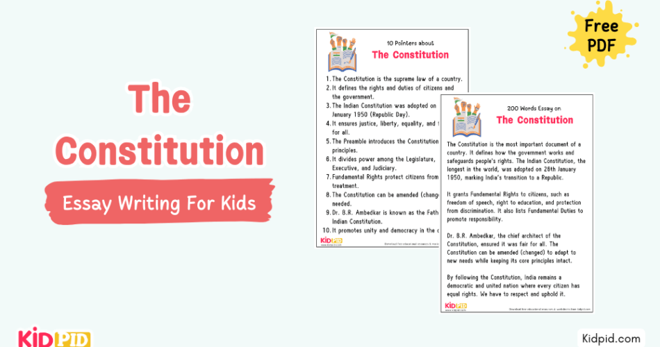 The Constitution: Essay, 10 Pointers & Questions