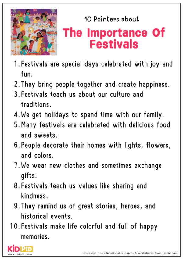 10 Pointers About The Importance Of Festivals