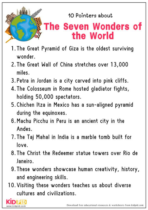 10 Pointers about The 7 Wonders Of The World