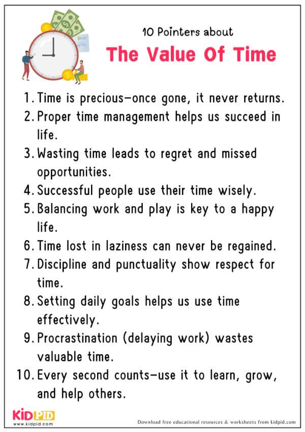 10 Pointers About The Value Of Time