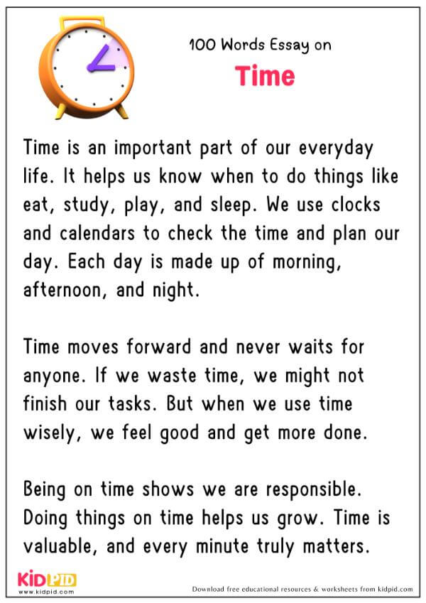 Essay On Time in 100 Words