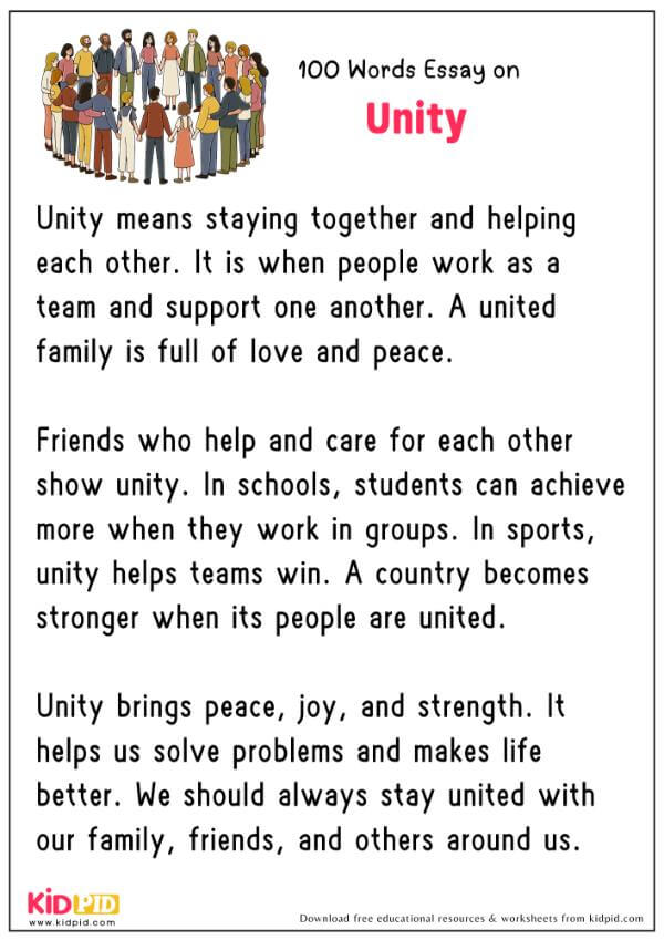 Essay On Unity in 100 Words
