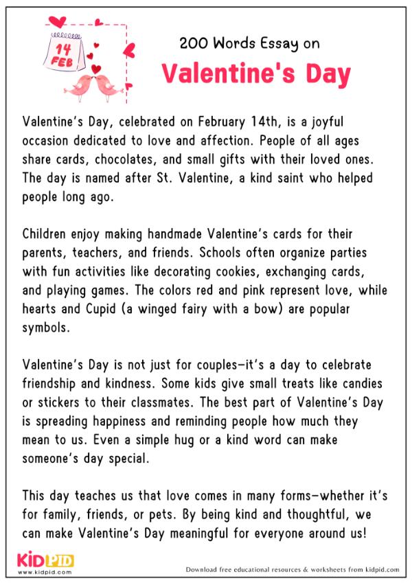 Essay On Valentine’s Day in 200 Words