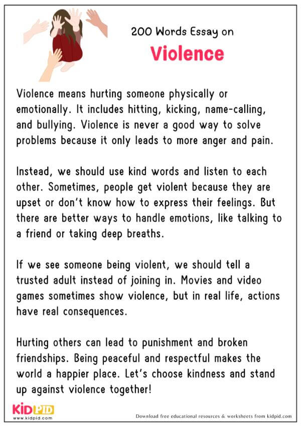 Essay On Violence in 200 Words