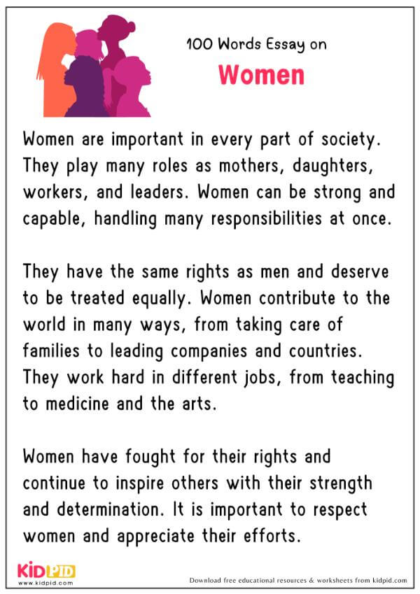 Essay On Women in 100 Words