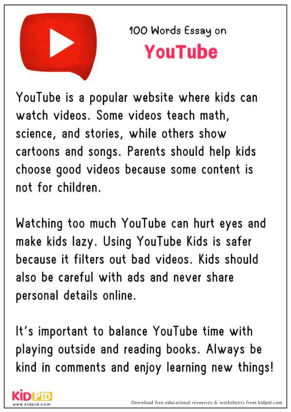 Essay On YouTube in 100 Words