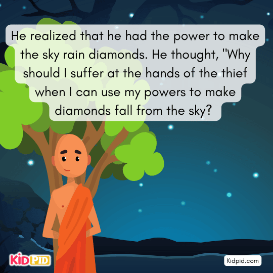 He decided to use his powers to rain down diamonds- Money Kills