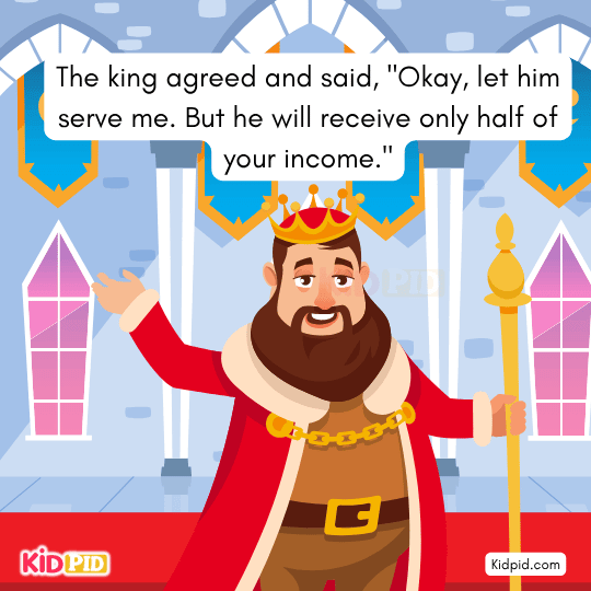 The king agreed but gave him half his teacher’s pay - King Based story 
