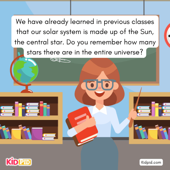 We learned our solar system’s center is Sun; remember stars’ count?- book story for kids