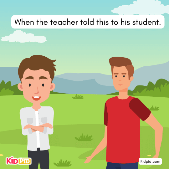 When the teacher told this to his student - book story