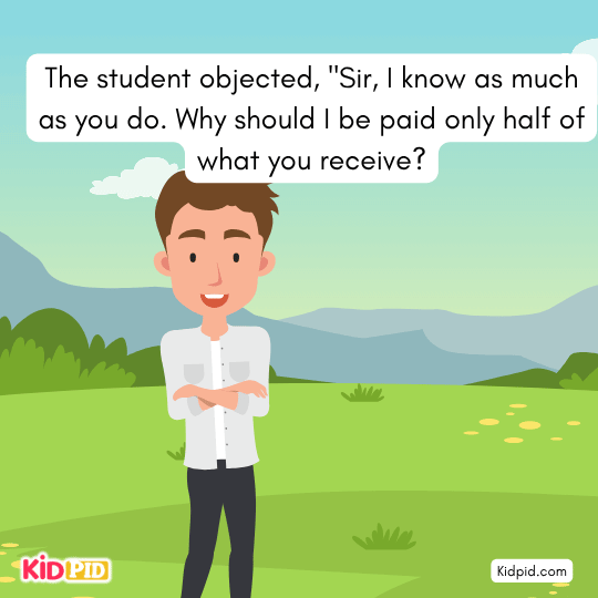 The student said he knew equally, so wanted equal pay - Bed time short story for kids