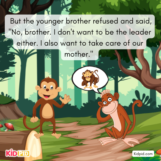 The younger said, “No, I’ll stay and care for Mother.”- Short Moral story for kids