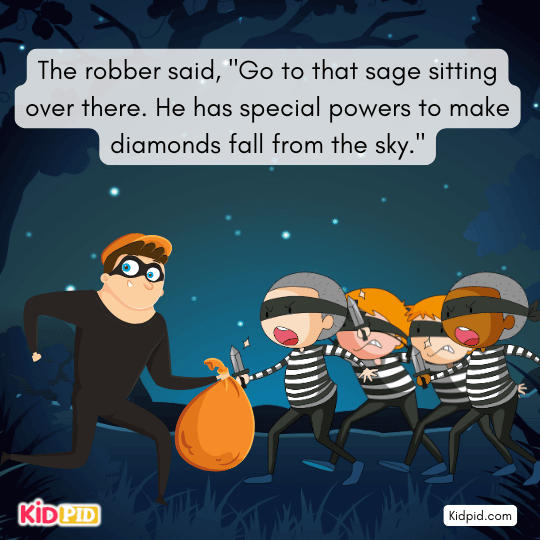 He has special powers to make diamonds fall from the sky- Divine power based story