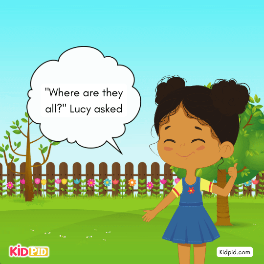 "Where are they all?" Lucy asked - Illustrated storybook