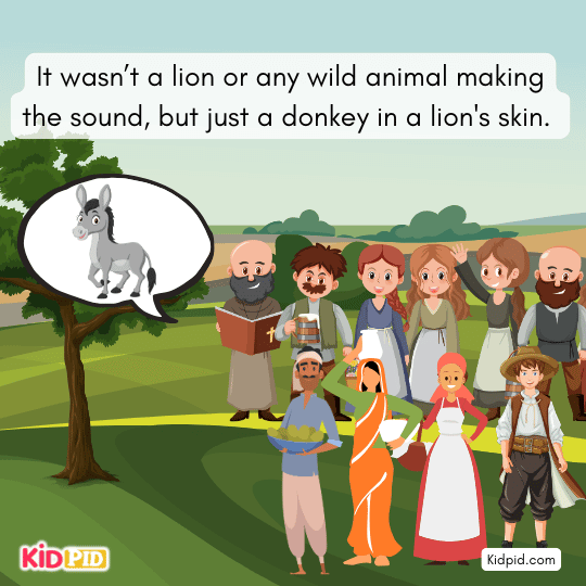 It was a donkey disguised in a lion’s skin- Fable story