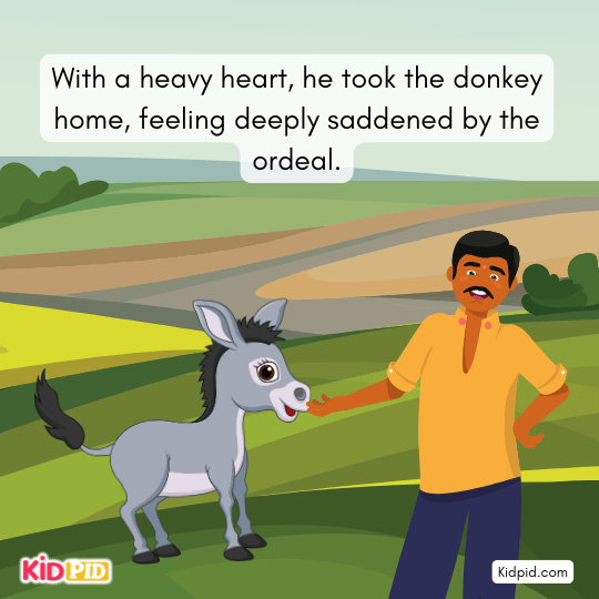 he sadly took his injured donkey home- interesting story.