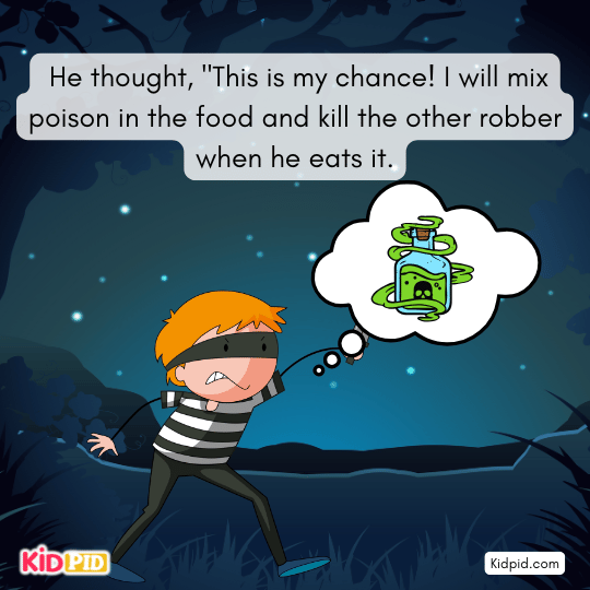 He planned to poison the food for killing him.-story for kids