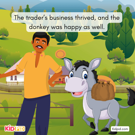 the donkey was happy as well- book story