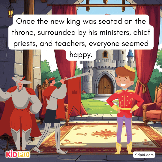 The new king sat with ministers, and everyone felt happy - Bed time Short Story 