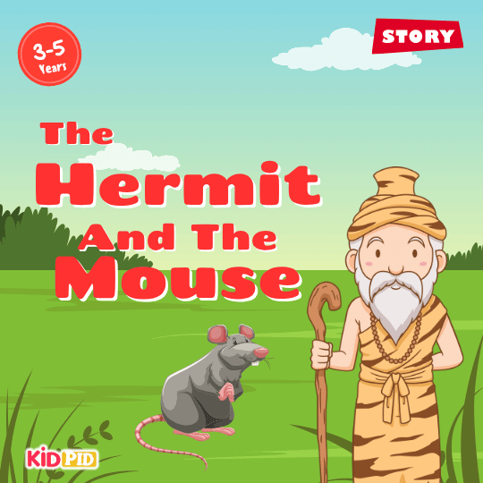 Hermit living in a small village caring for a temple in a kids’ moral story about kindness and responsibility.