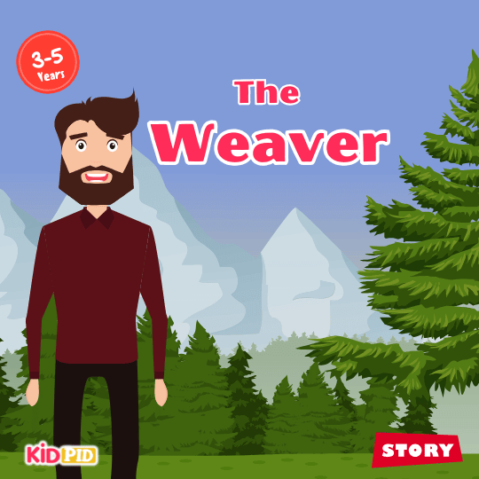 Title page of “The Weaver” moral story for kids about choices, wisdom, and consequences.