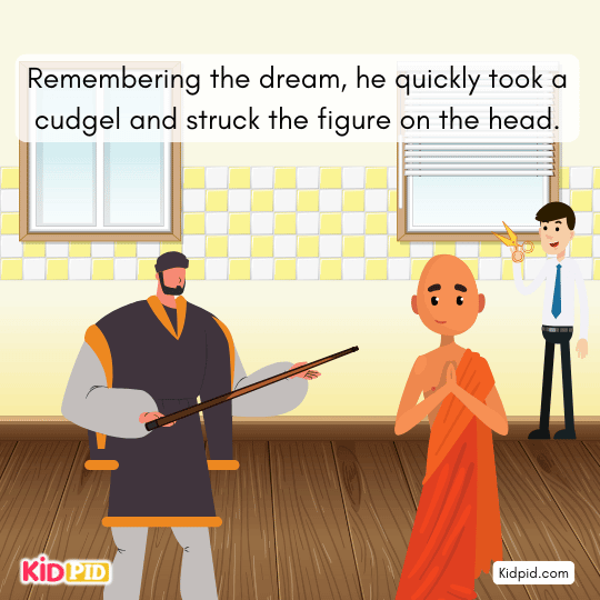 Ratnakar sees the same divine figure from his dream appear before him in real life.