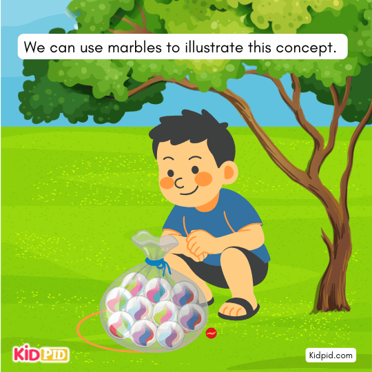 Tiny air particles carrying sound waves – how sound travels through air science concept for kids.