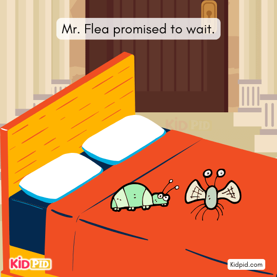 Two tiny bloodsuckers wait on the king’s bed, eager for a chance to bite.