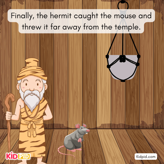 Mouse becoming weak without food and unable to jump to the roof for more food in this moral story.